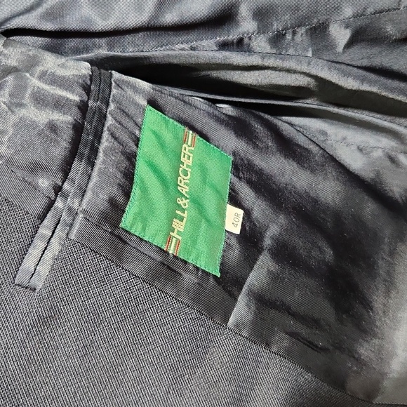 Vintage Hill & Archer Wool Blend Suit Navy Blue 40R HAS FLAWS SEE DESCRIPTION - Picture 8 of 16